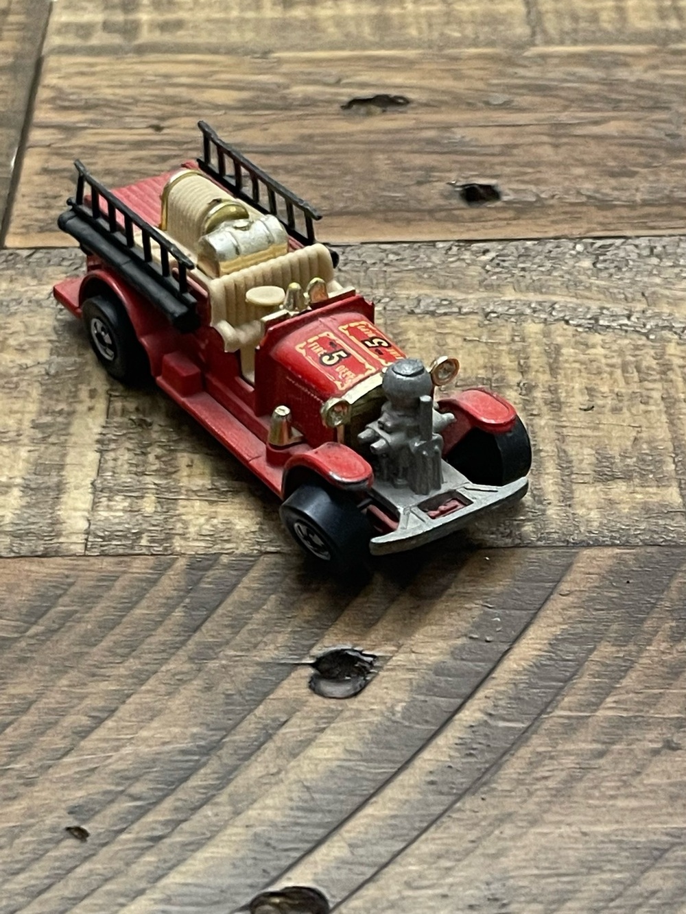 vintage Hot Wheels "Old Number 5" diecast fire truck